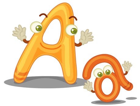 illustration of an upper and lower case A
