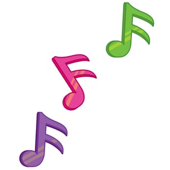 illustration of music symbol on white