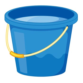 clipart style cartoon of a bucket