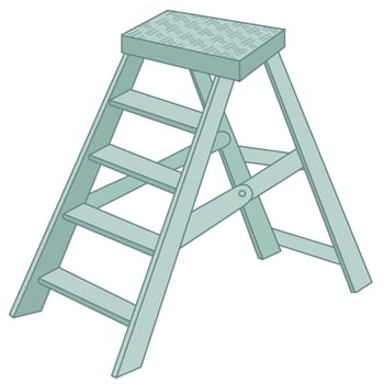 illustration of ladder on white