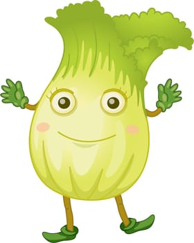 illustration of vegetable on white