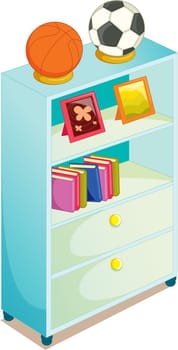 illustration of cupboard on white