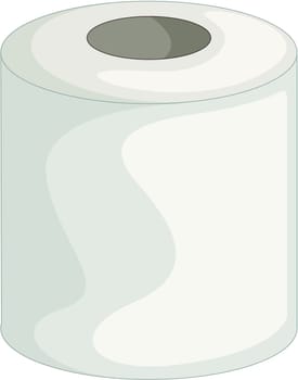 illustration of toilet paper on white