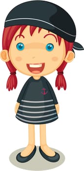 Illustration of a Girl on a white background