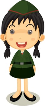 Illustration of a Girl on a white background