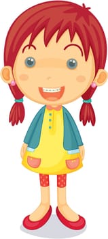 Illustration of a Girl on a white background