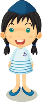 Illustration of a Girl on a white background