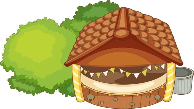 Illustration of a house on white background