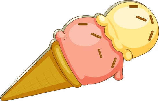 Illustration of an icecream on white background