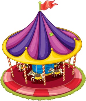 Illustration of a rolling game on white background