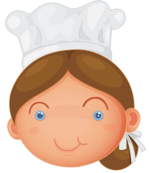 Illustration of a girl on white background