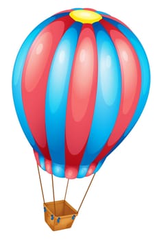 Hot air balloon of white