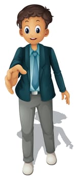Businessman on a white background