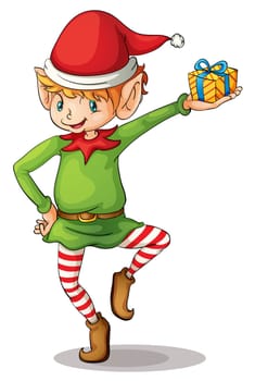 Illustration of a christmas elf