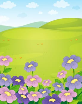 illustration of nature scene on a white background