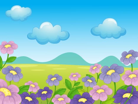 Illustration of an empty flower background