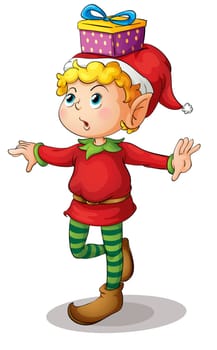 Illustration of a christmas elf