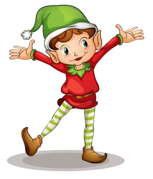 Illustration of a christmas elf