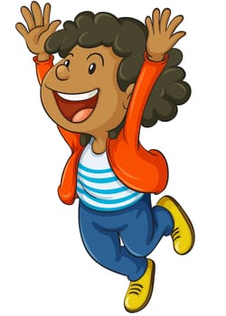 illustration of a boy on a white background