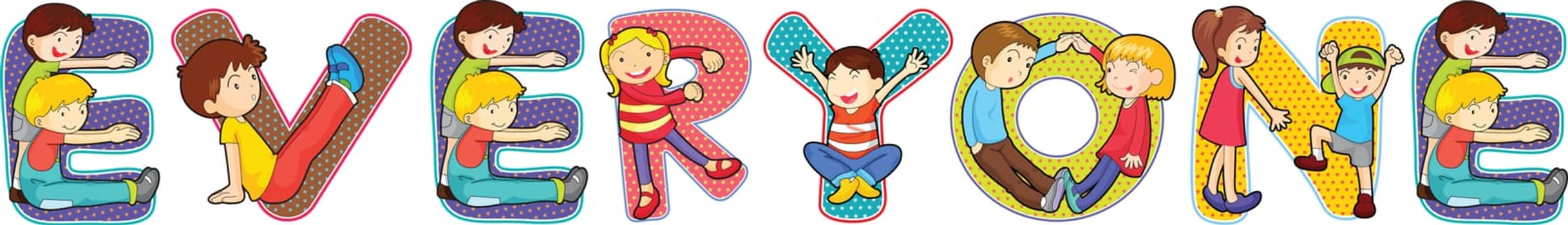 illustration of a alphabets on white