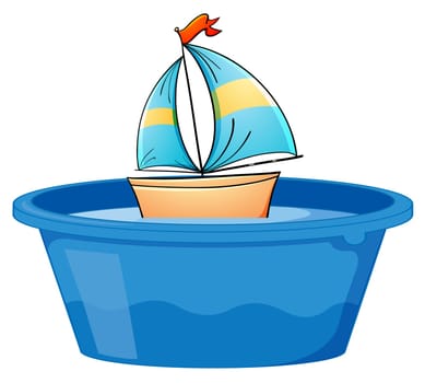 Illustration of a boat in a tub