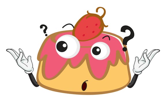 illustration of cake on a white background