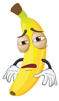 illustration of a banana on a white background