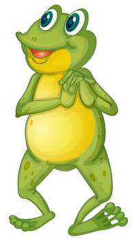 Illustration of a frog cartoon character