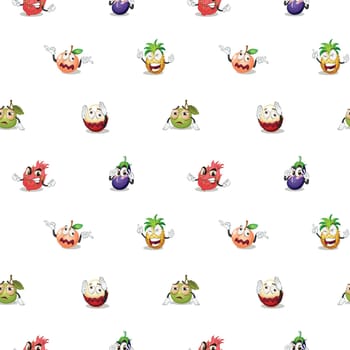 illustration of a various fruits on a white background