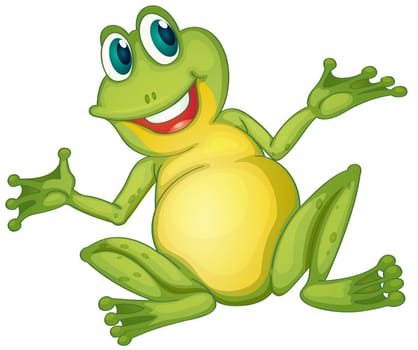 Illustration of a frog cartoon character