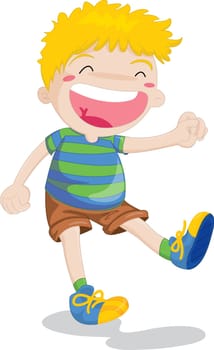 Illustration of playing boy
