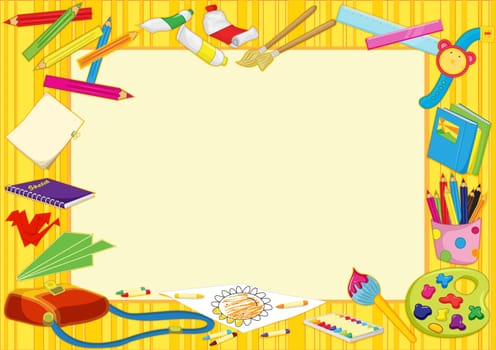 illustration of colourful photo frame