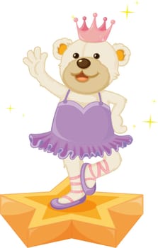 illustration of bear on white