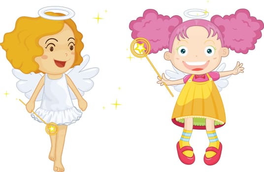 illustration of fairy on white