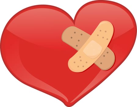 illustration of heart symbol on white