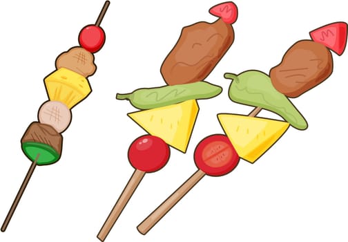 illustration of food on a white background