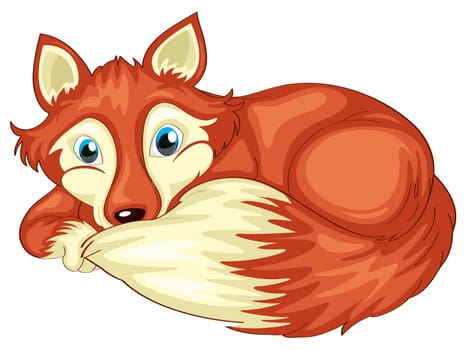illustration of a fox on a white background