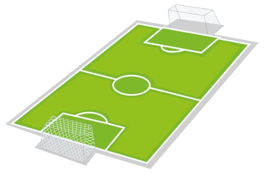 illustration of football ground on a white