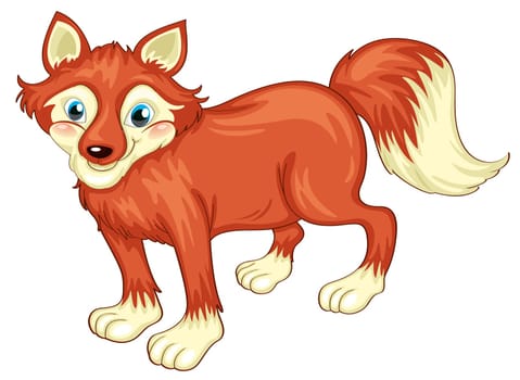 illustration of a fox on a white background
