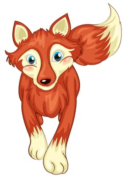illustration of a fox on a white background