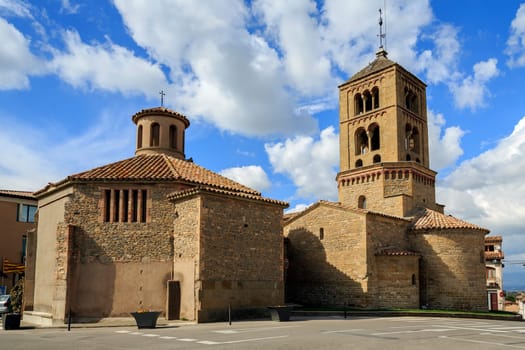 Romanesque Church of Santa Eugenia de Berga, Catalonia, Spain. Built in the eleventh century