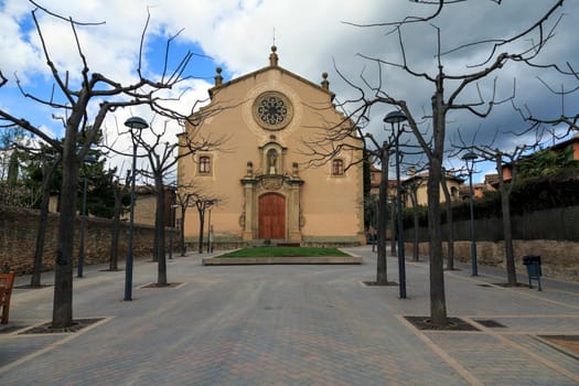 Parish Church of Sant Genis, Taradell in Catalonia, Spain.