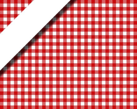 Red White Plaid Tablecloth Pattern with Diagonal Stripe for Text