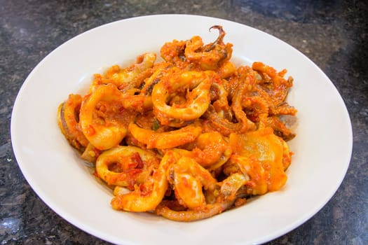 Nyonya Peranakan Sambal Chili Calamari Dish