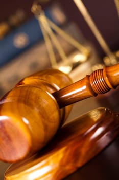 Judges wooden gavel