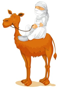 illustration of a camel on white background