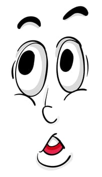 Illustration of a comical facial expression