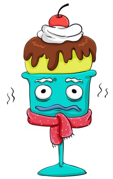 Illustration of comical sweet food