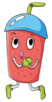 Illustration of sweet drink on white