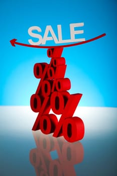 Sale, percent concept